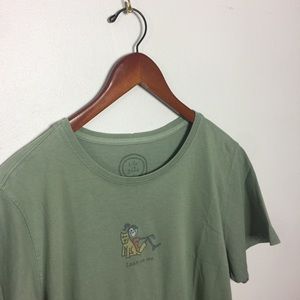 Life is Good “Lean on Me” with dog Shirt!